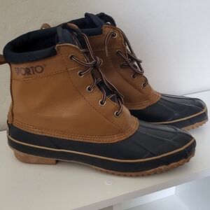 Sporto Men's Size 9 Brown and Black Rain Boots